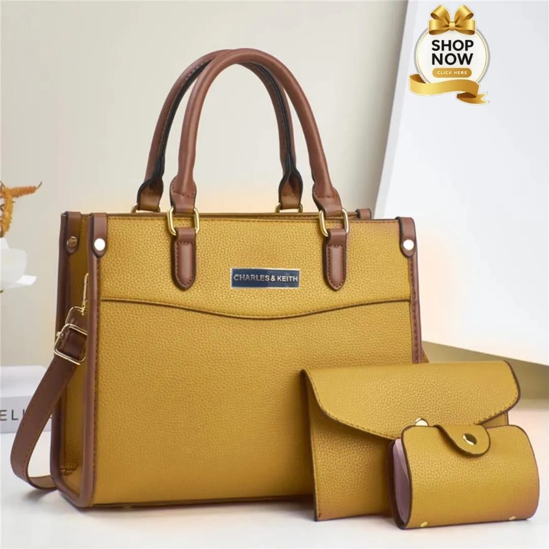 Leather textured top handle girl's bags