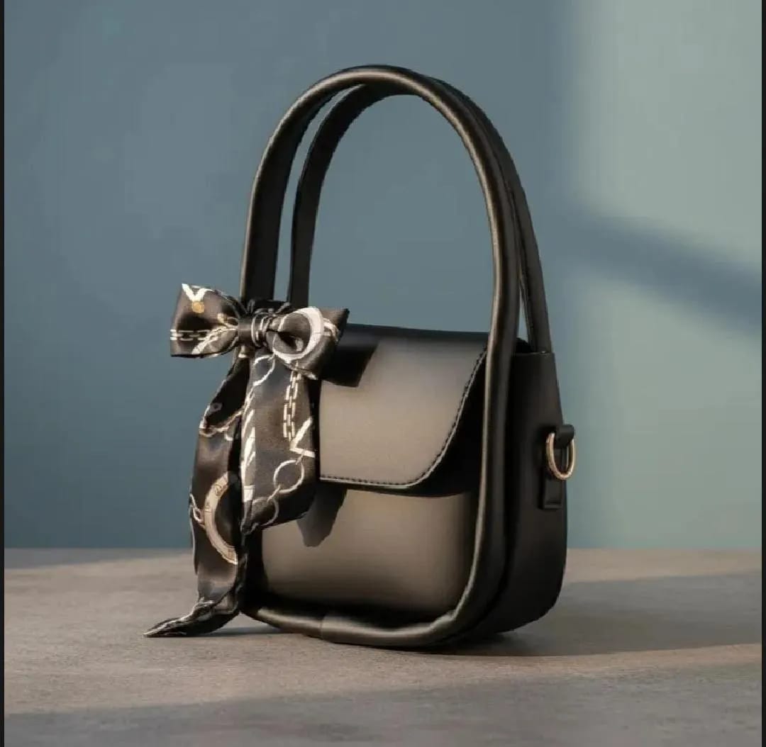 Girls leather PU plain hand bag