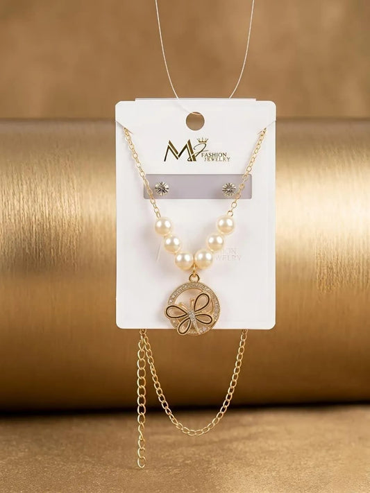 Alloy golg plated crystal women funky pandant set